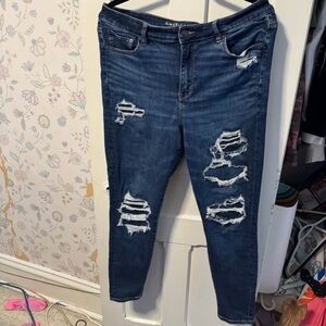 American Eagle Outfitters Ripped Dark Blue Skinny Jeans